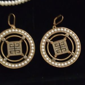 VINTAGE Givenchy Logo dangle earrings